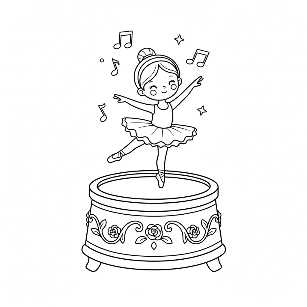 Bailarina 10 para colorear para niño de 6 años