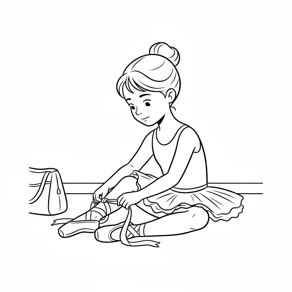 Bailarina 12 para colorear para imprimir pdf gratis