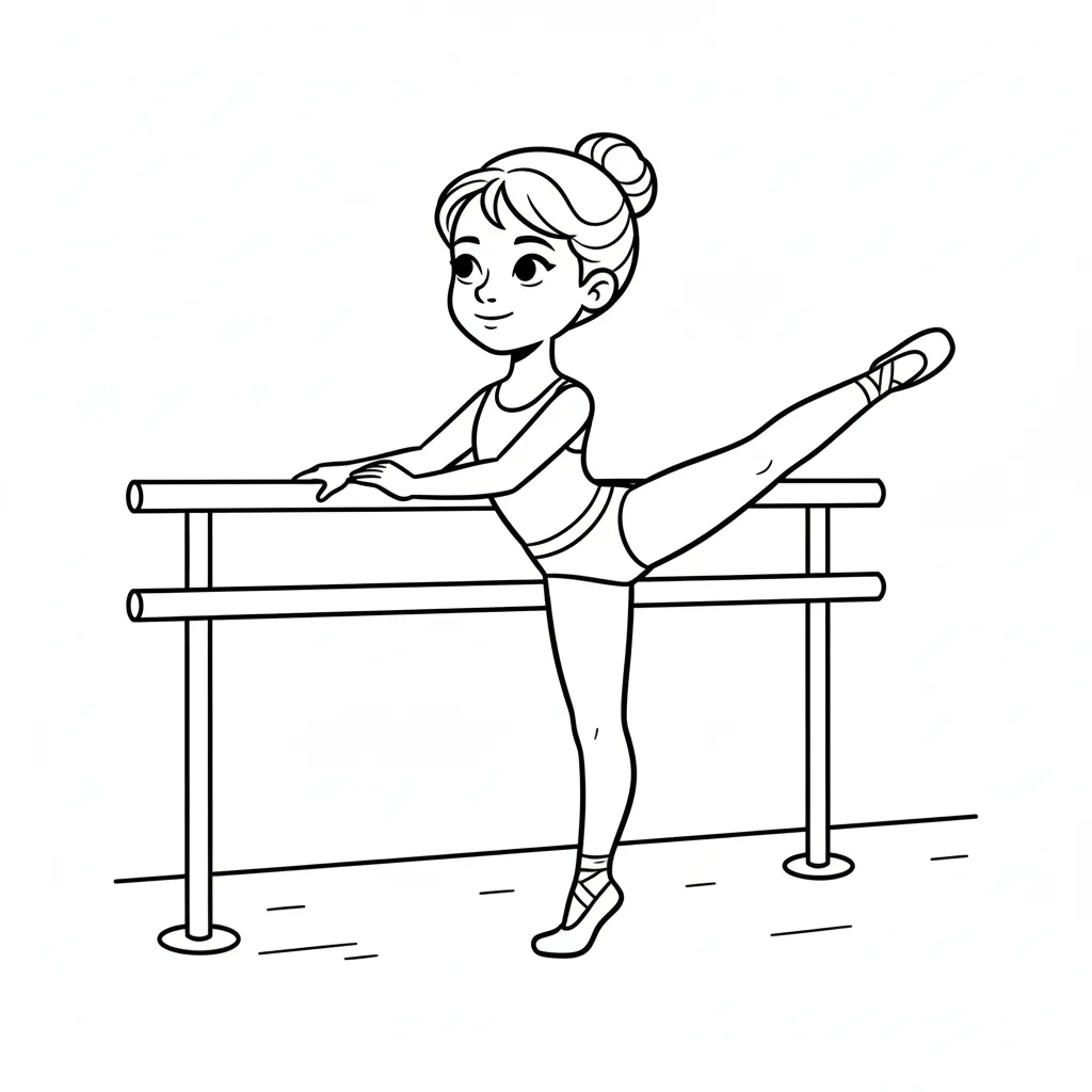 Bailarina 15 para colorear para imprimir para niño de 3 años