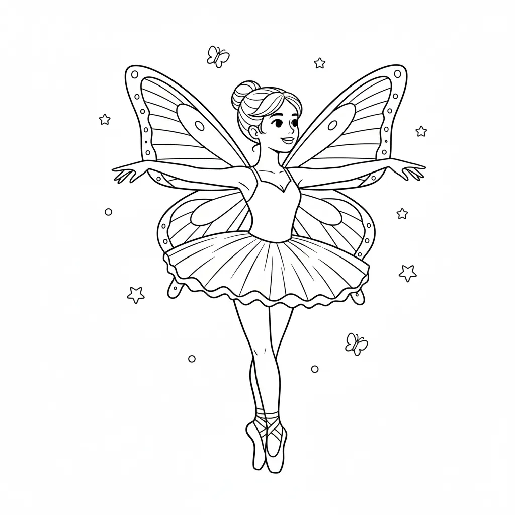 Bailarina 17 para colorear para imprimir para niño de 12 años