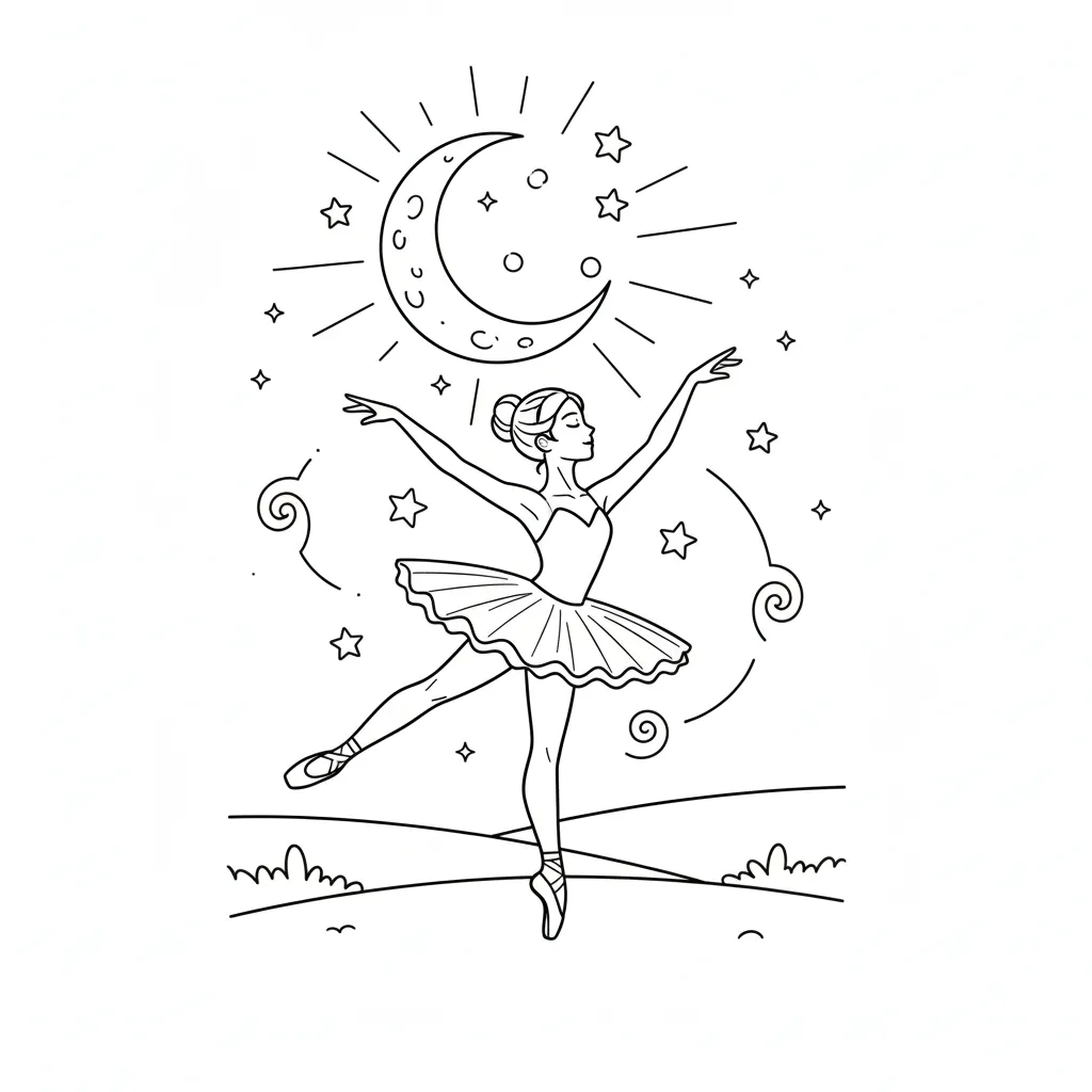 Bailarina 18 para colorear en línea gratis