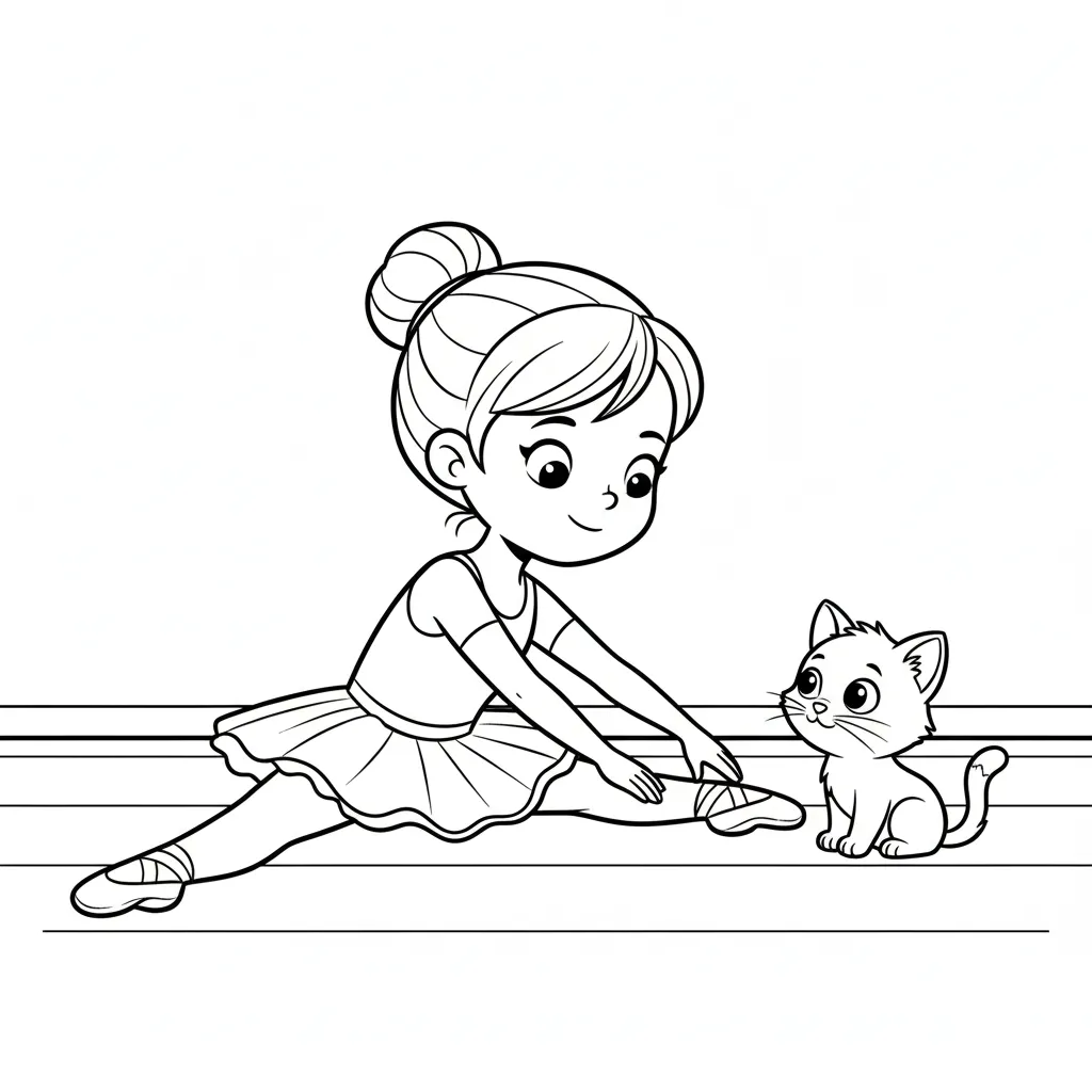 Bailarina 19 para colorear para niño gratis