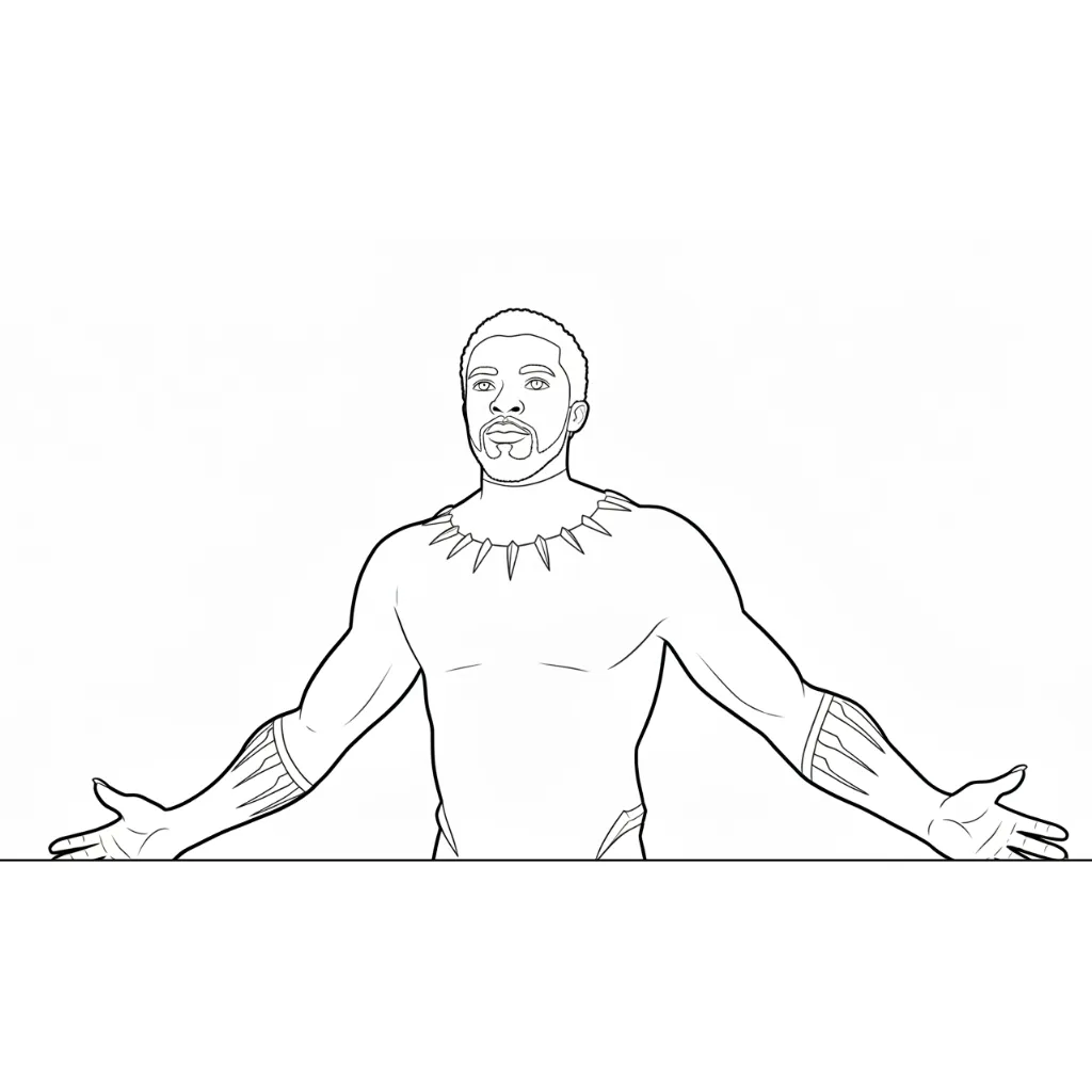 Black Panther 11 para colorear para imprimir pdf gratis