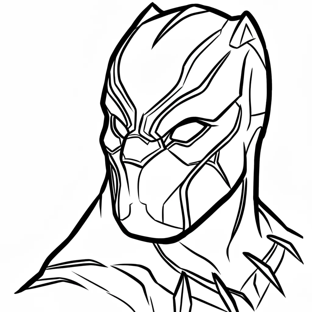 Black Panther 12 para colorear para imprimir