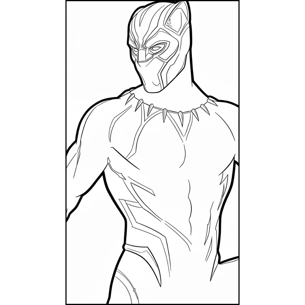 imagen de Black Panther 18 para colorear para niño