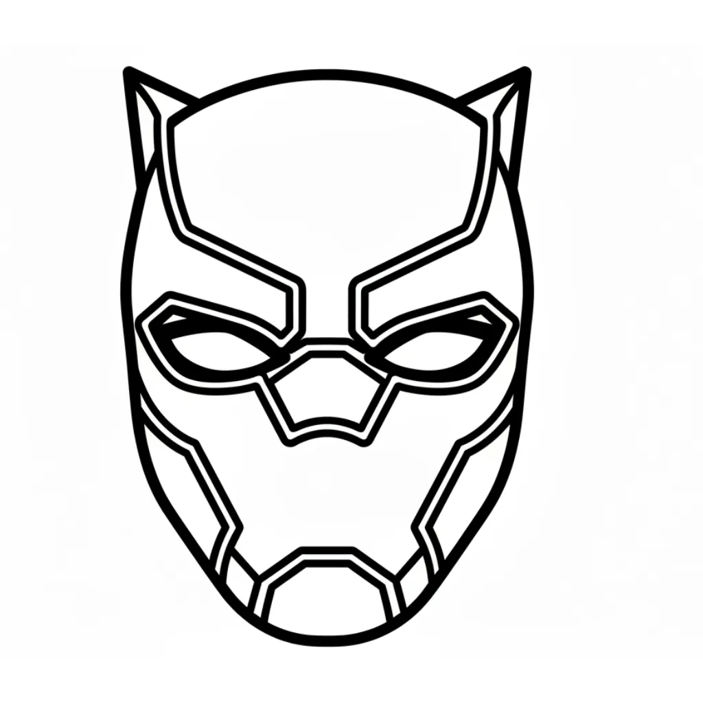 Black Panther 20 para colorear para imprimir para niño de 2 años