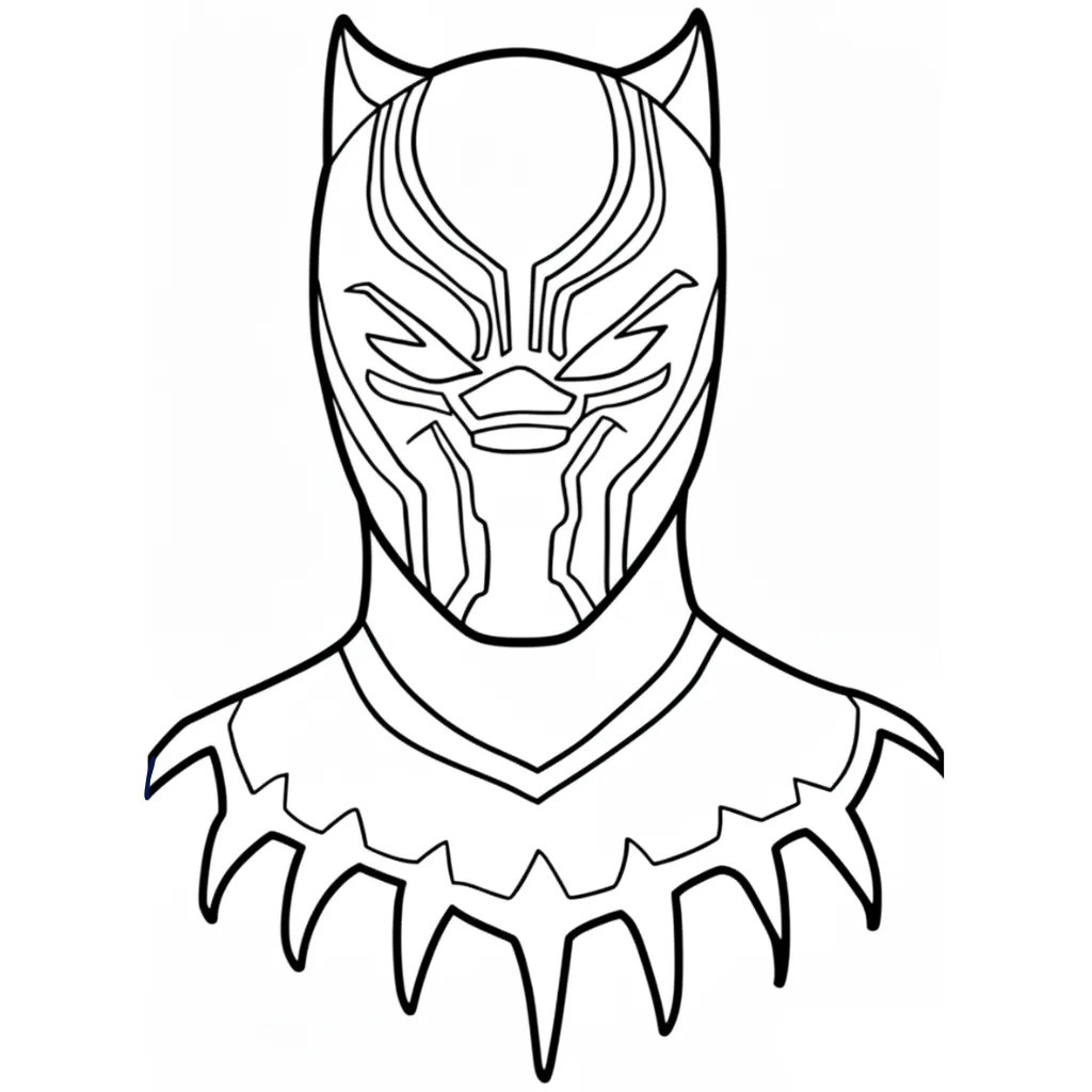 Black Panther 5 para colorear para niños