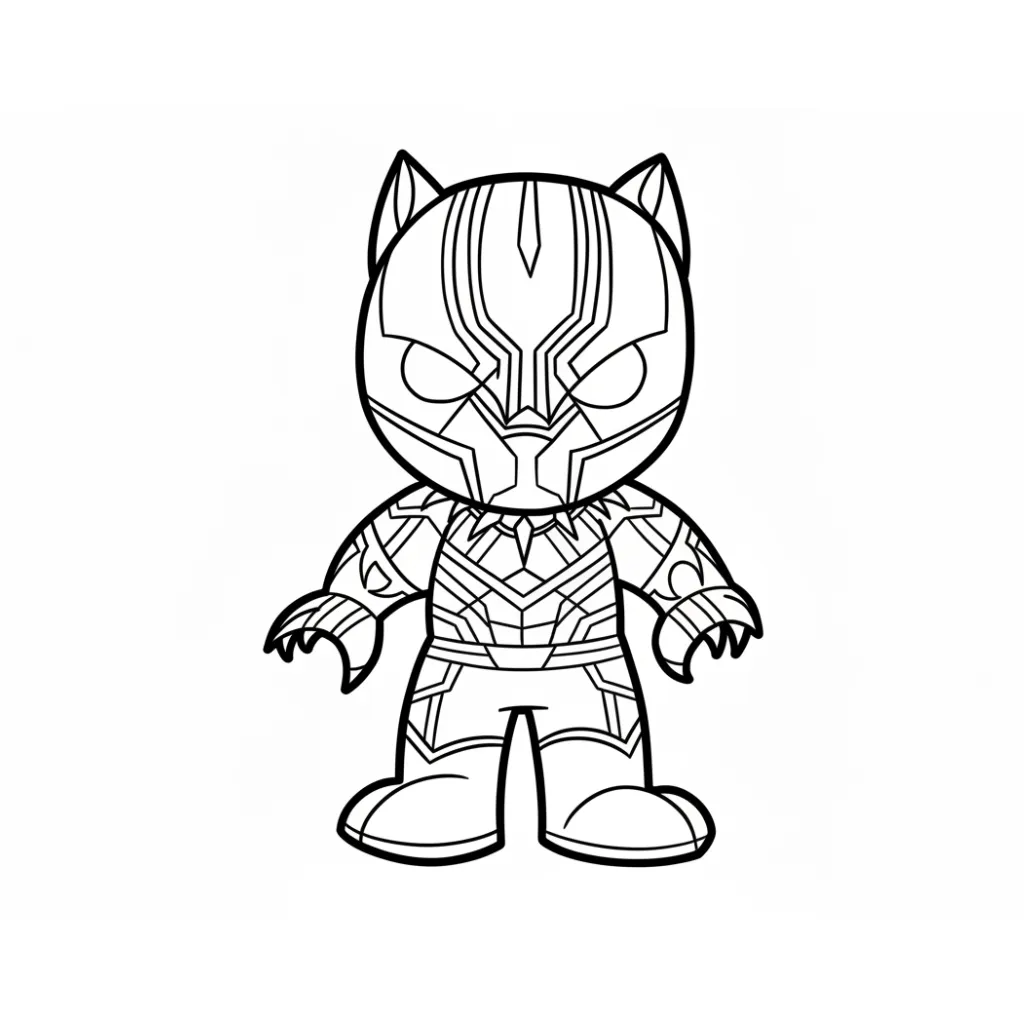 imprimir Black Panther 8 para colorear gratis