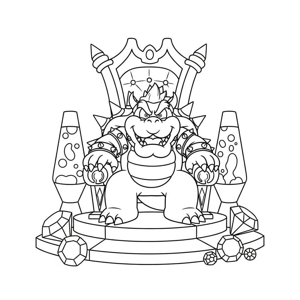Bowser 1 para colorear para imprimir gratis