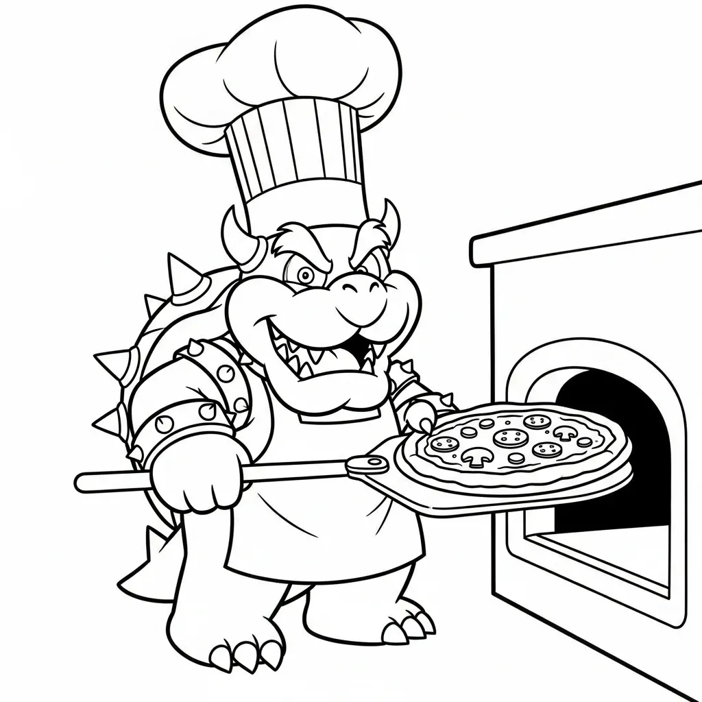 imprimir Bowser 10 para colorear