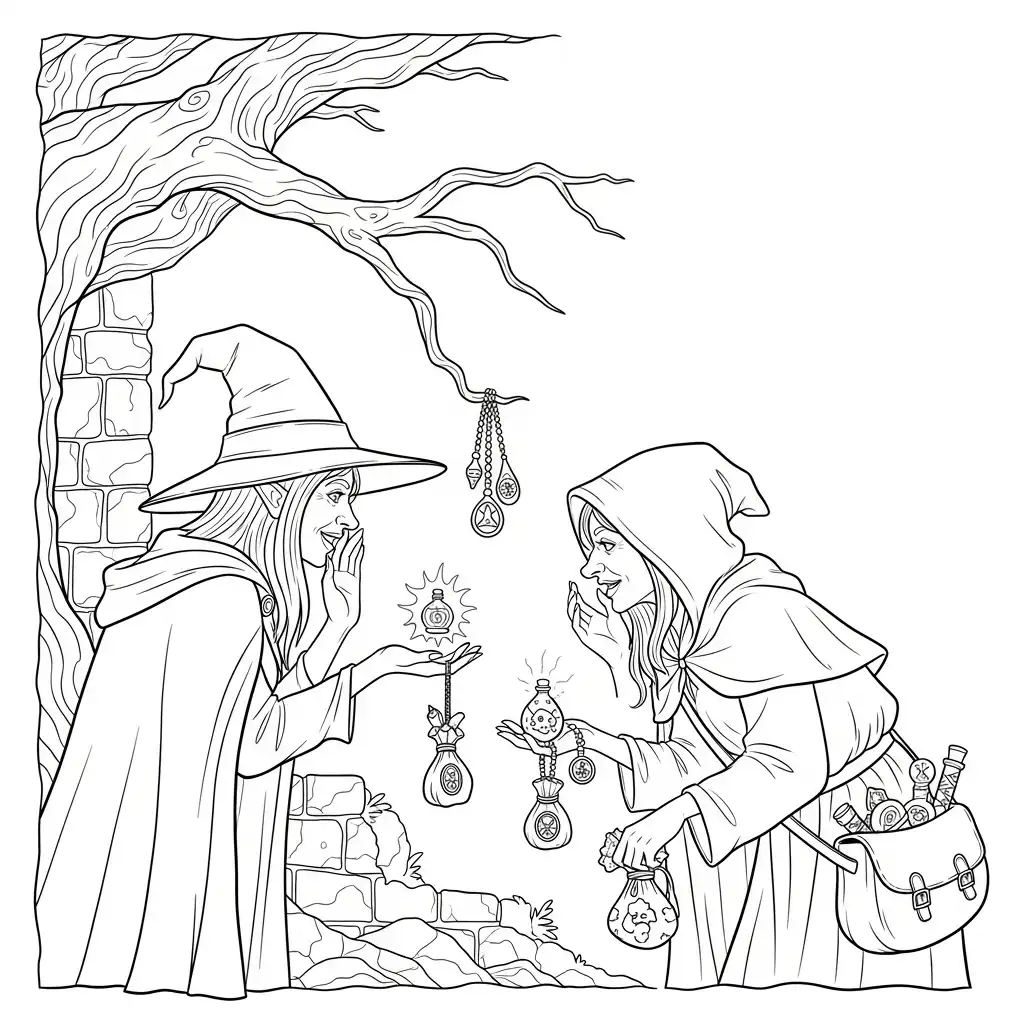 Brujas para colorear para imprimir para niño de 10 años
