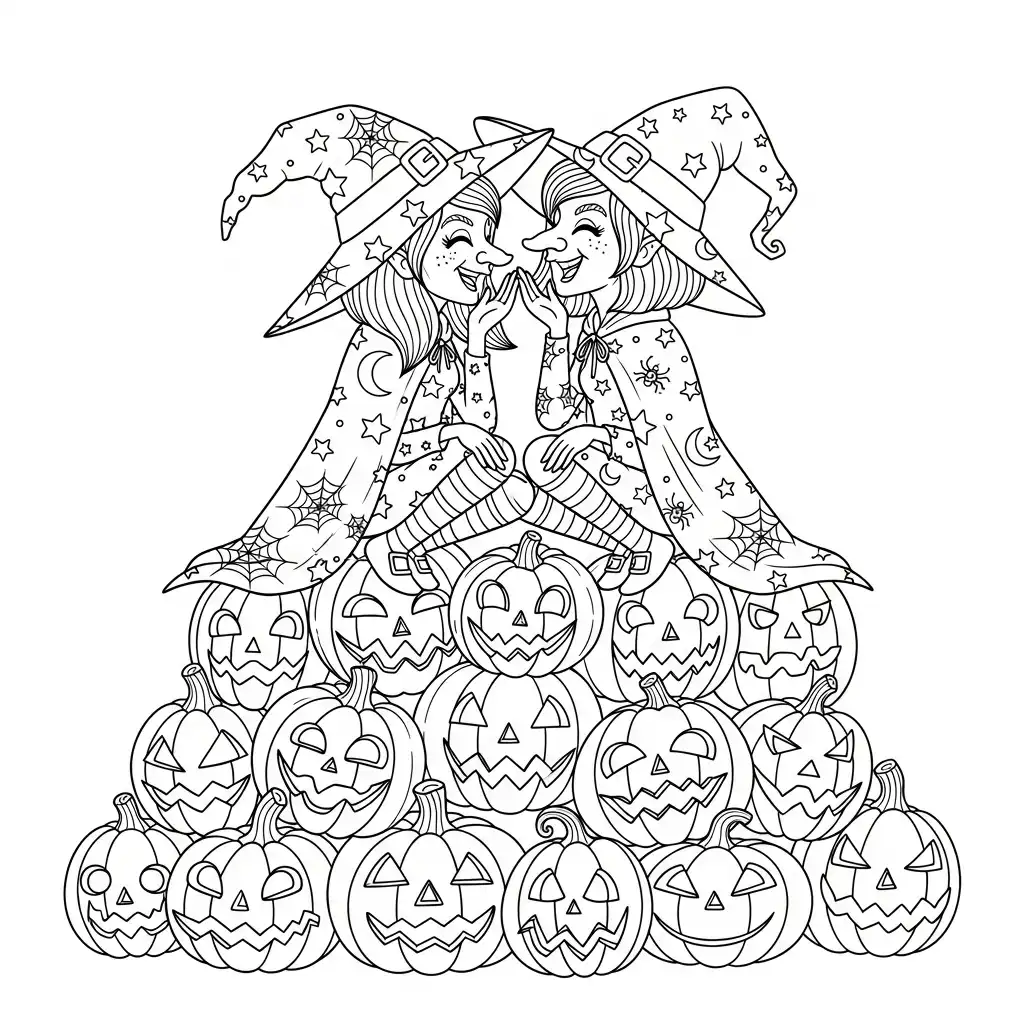 Brujas para colorear para imprimir para niño de 3 años