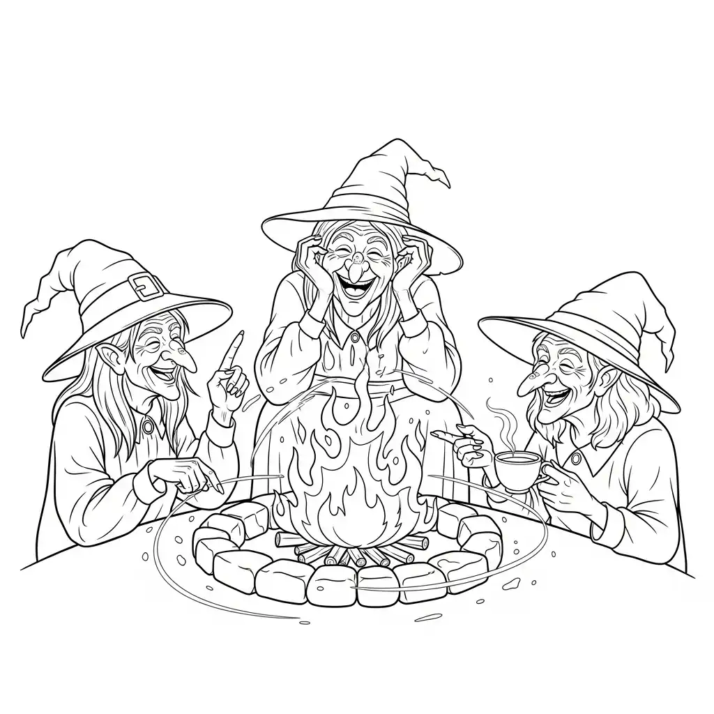 Brujas para colorear gratis