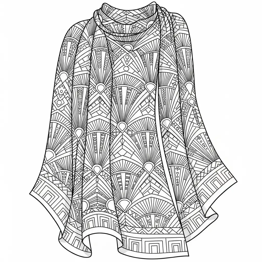 Bufanda para colorear y recortar