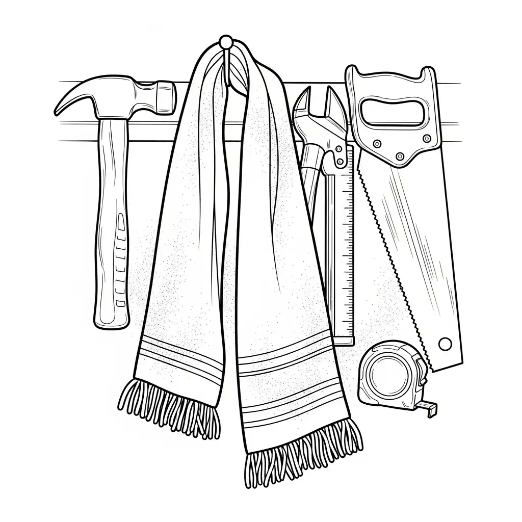 Bufanda para colorear para imprimir gratis pdf