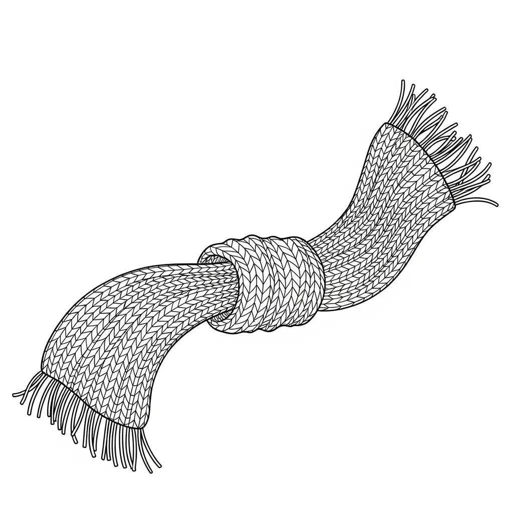 imprimir Bufanda para colorear gratis