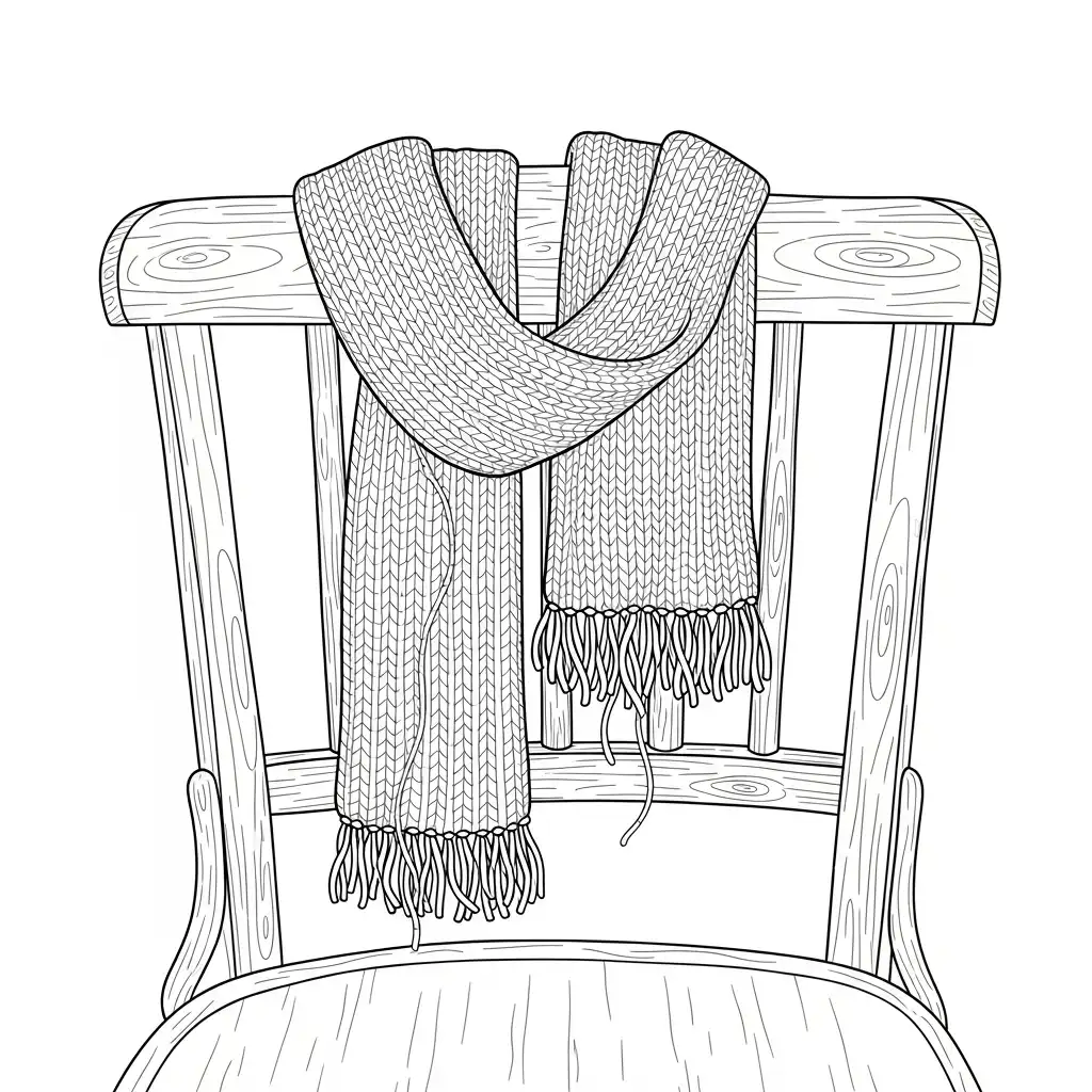 Bufanda para colorear para imprimir pdf gratis