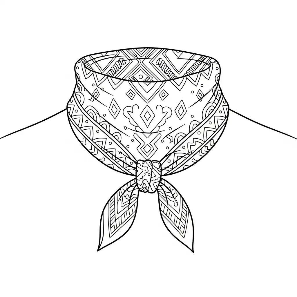 Bufanda para colorear gratis para imprimir 2