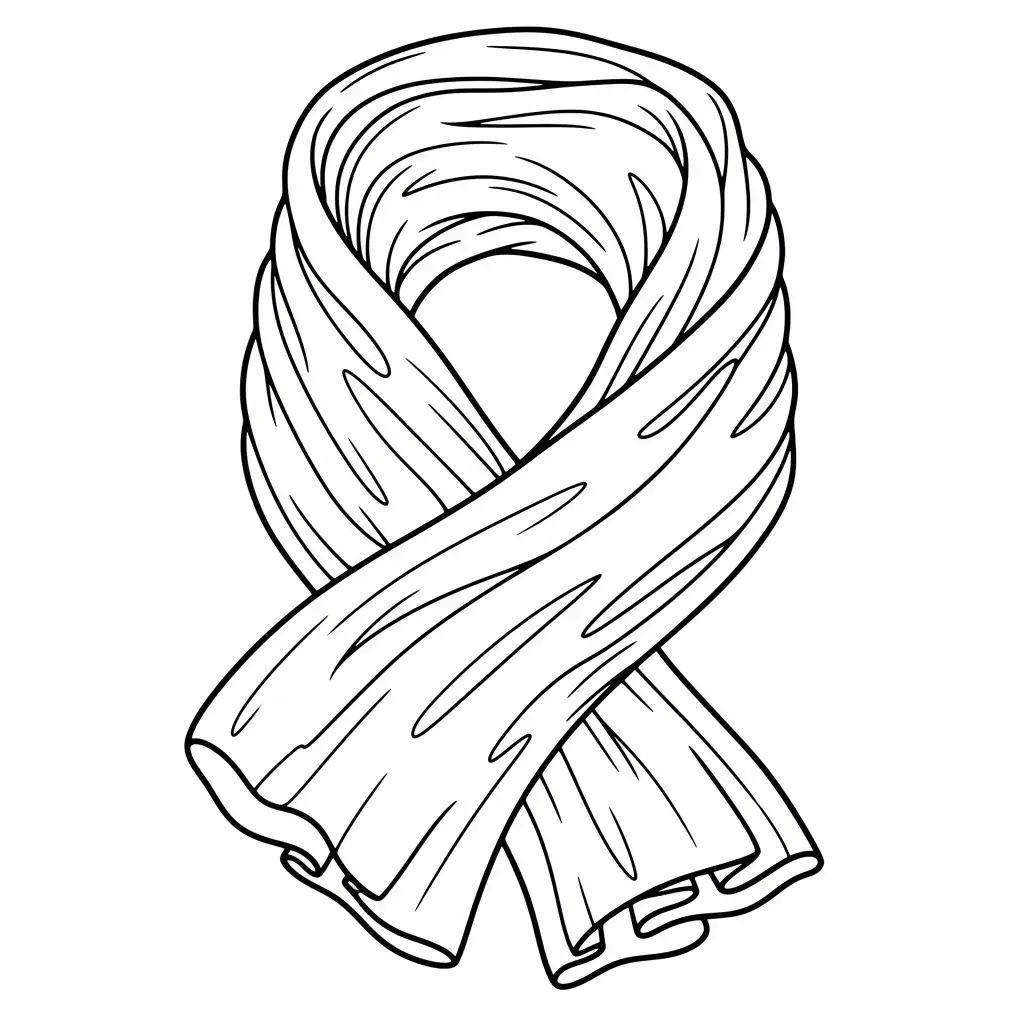 Bufanda para colorear para niños