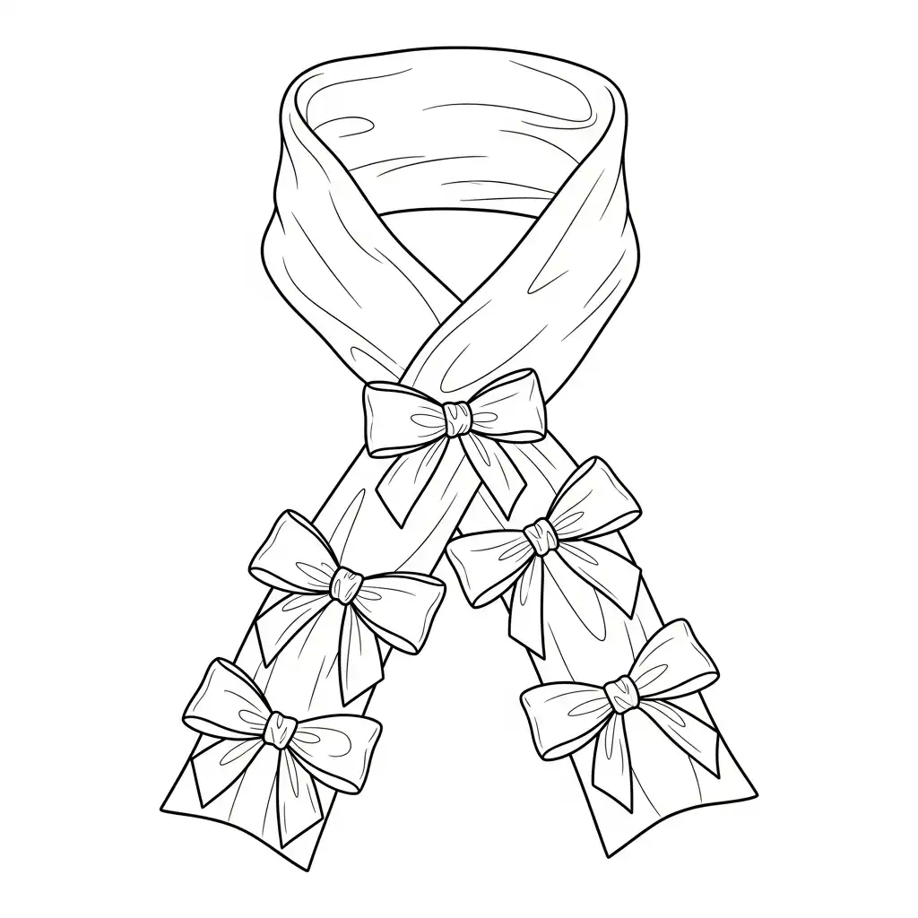 Bufanda para colorear para niños 1