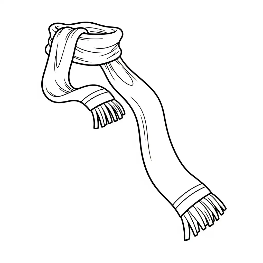 Bufanda para colorear para imprimir para niños