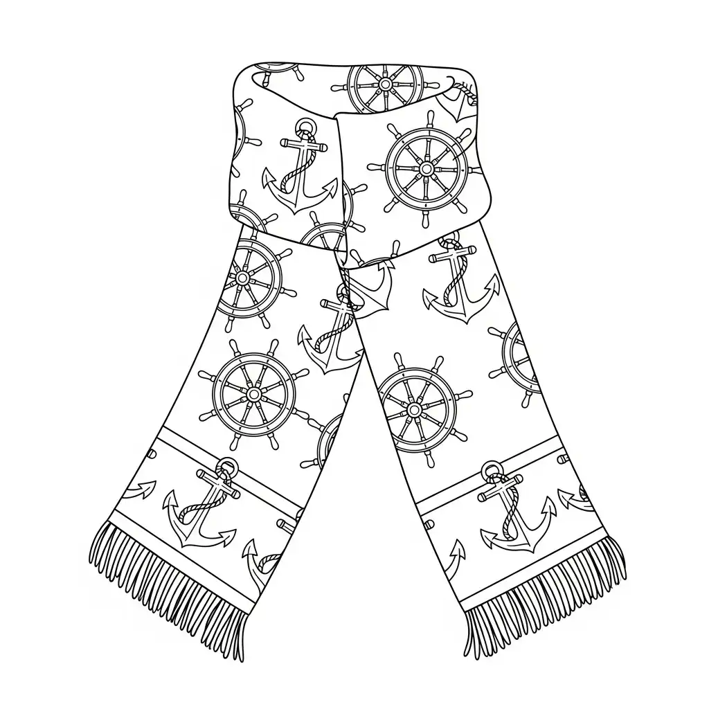 Bufanda para colorear gratis para imprimir