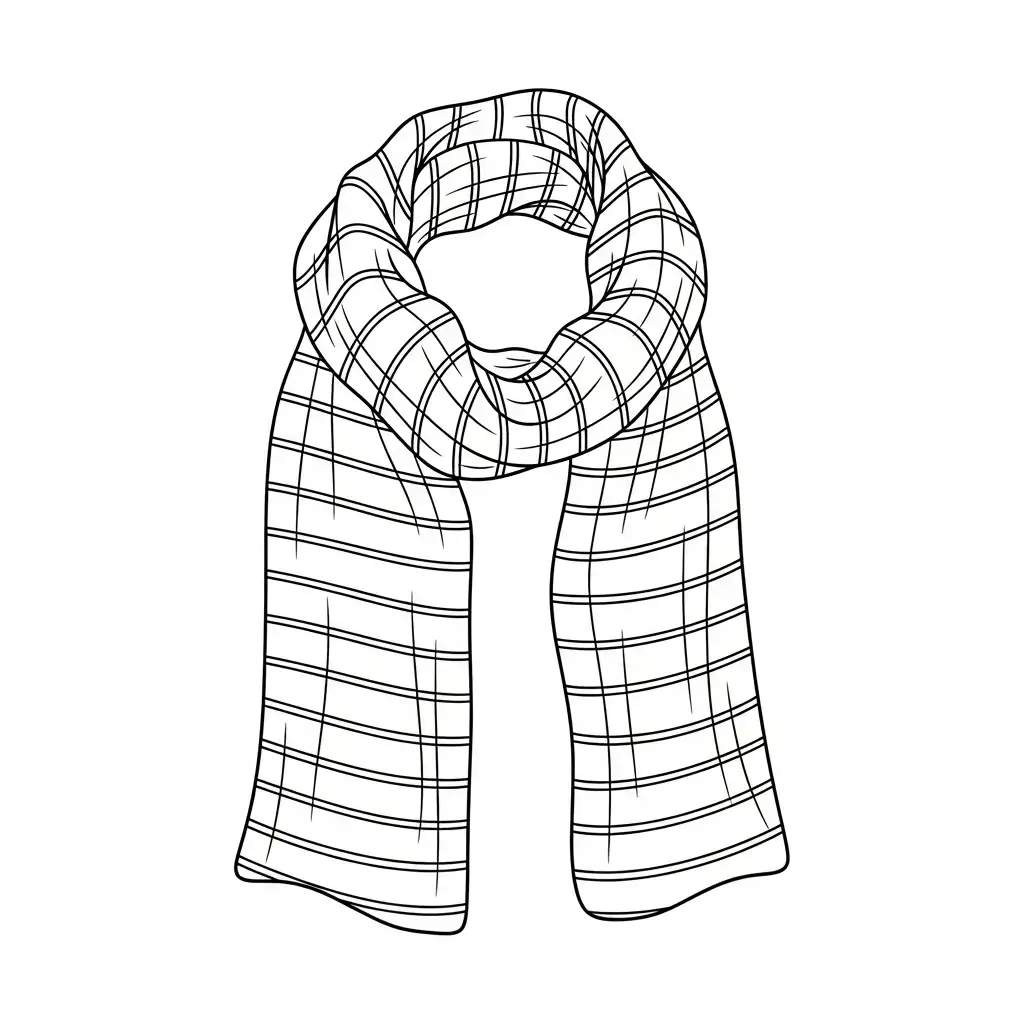 Bufanda para colorear gratis para imprimir 1