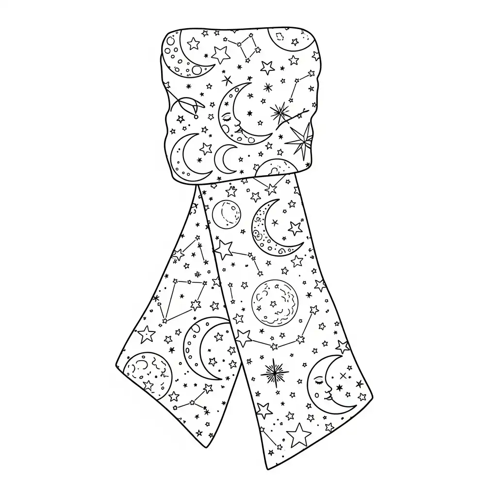 Bufanda para colorear para imprimir para niño de 9 años