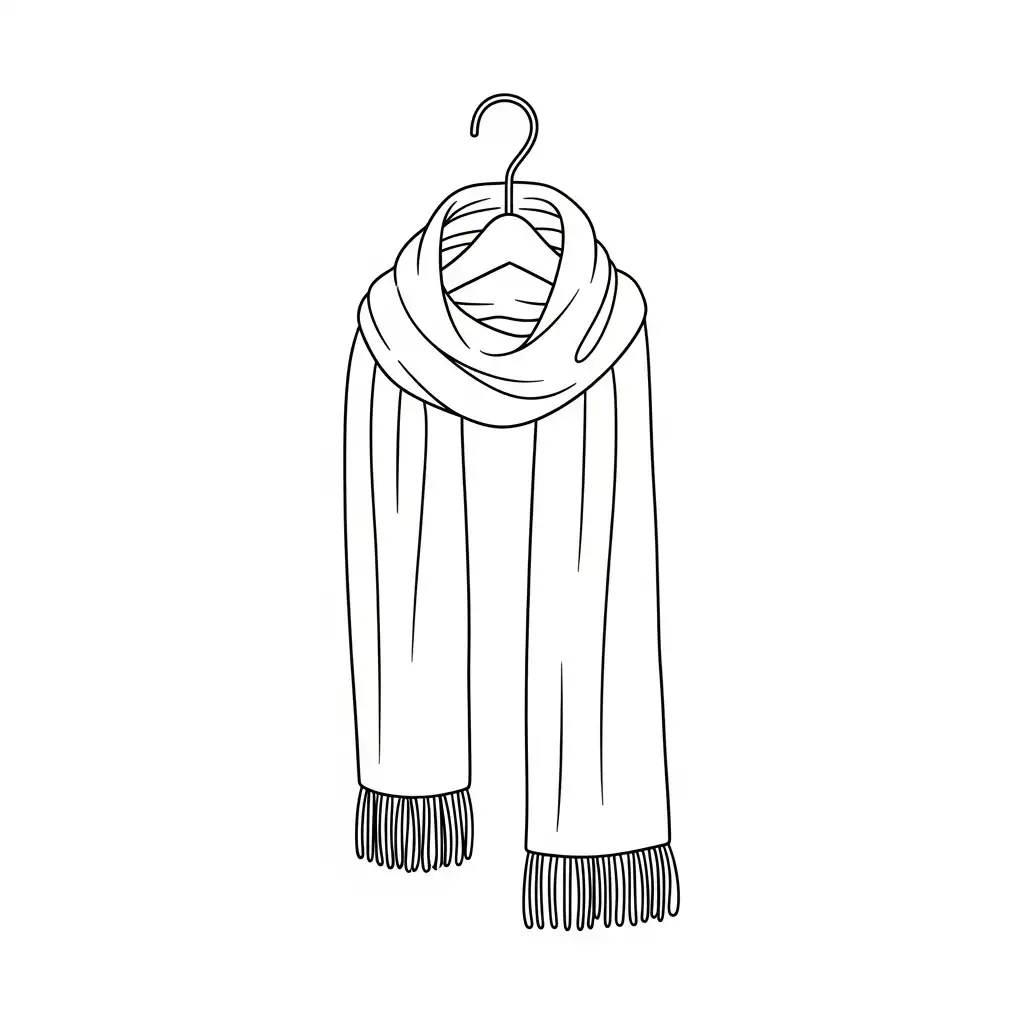 Bufanda para colorear de para niños