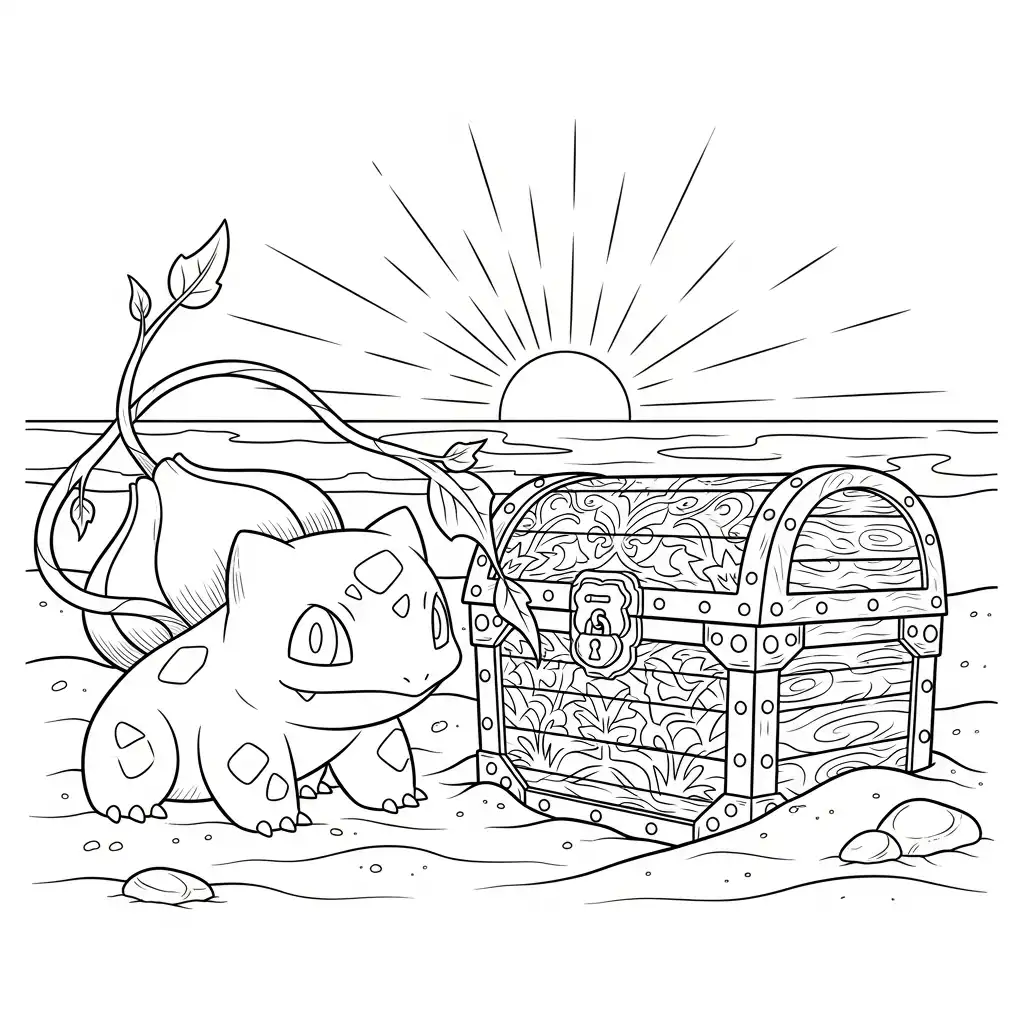 imagen para colorear Bulbasaur niño