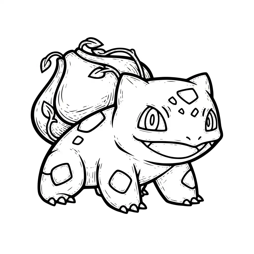 Bulbasaur para colorear gratis en línea 1