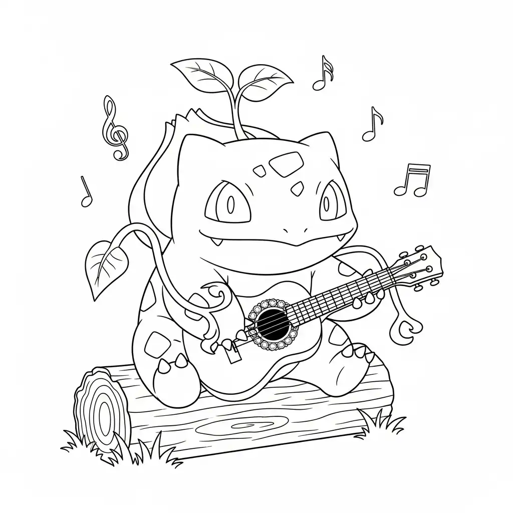 Bulbasaur para colorear y aprendizaje