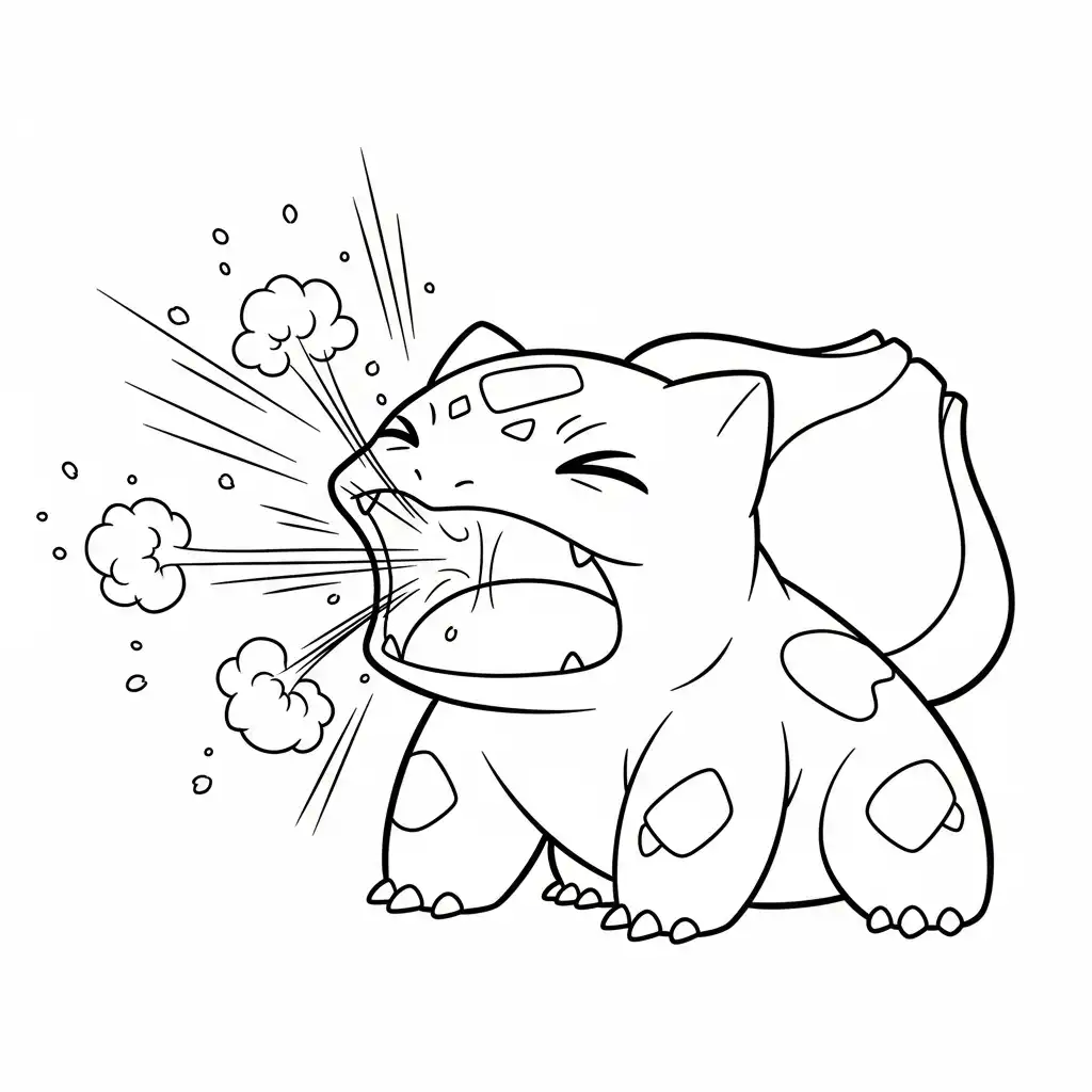 Bulbasaur para colorear para niño de 2 años