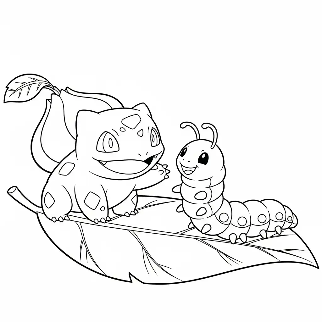 Bulbasaur para colorear para niño para imprimir