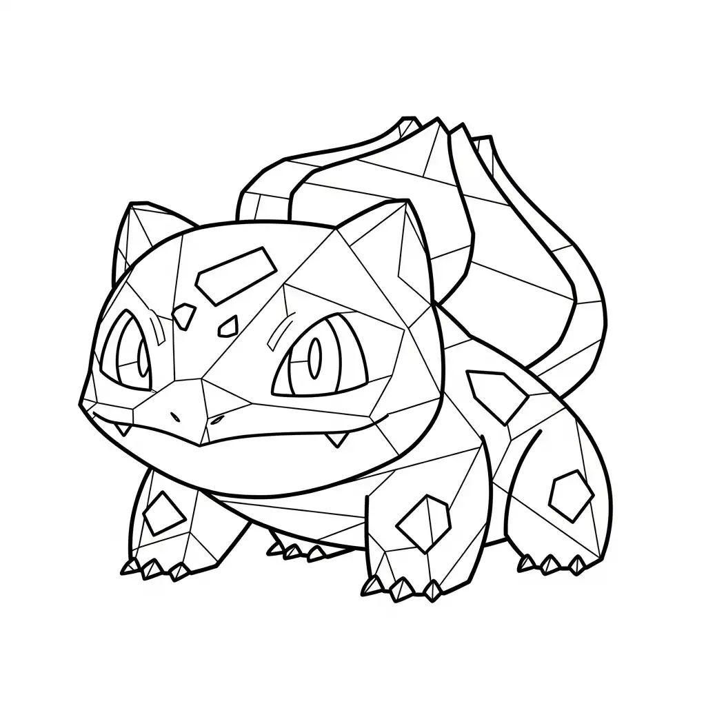 Bulbasaur para colorear educativo para niño