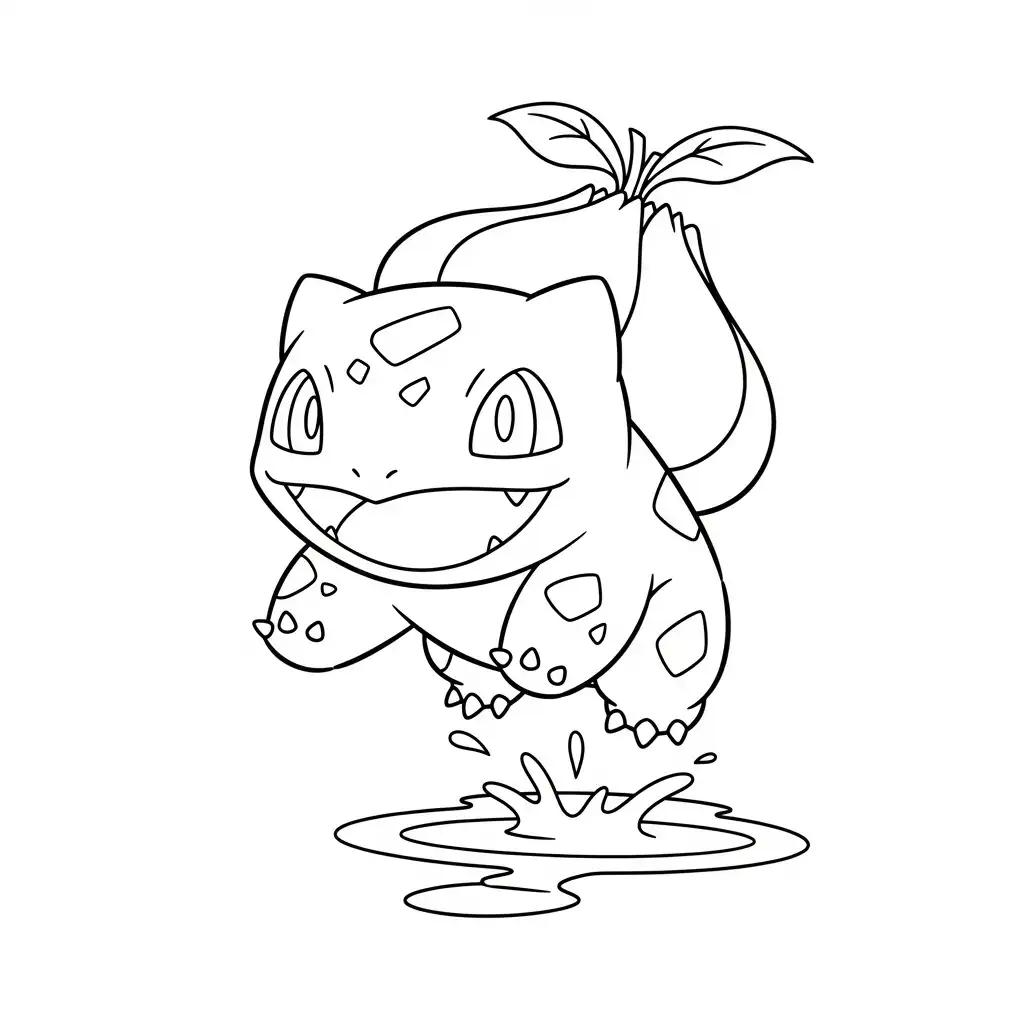 Bulbasaur para colorear para imprimir pdf gratis 1