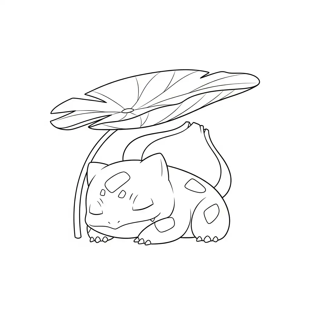 Bulbasaur para colorear para imprimir para niño de 2 años
