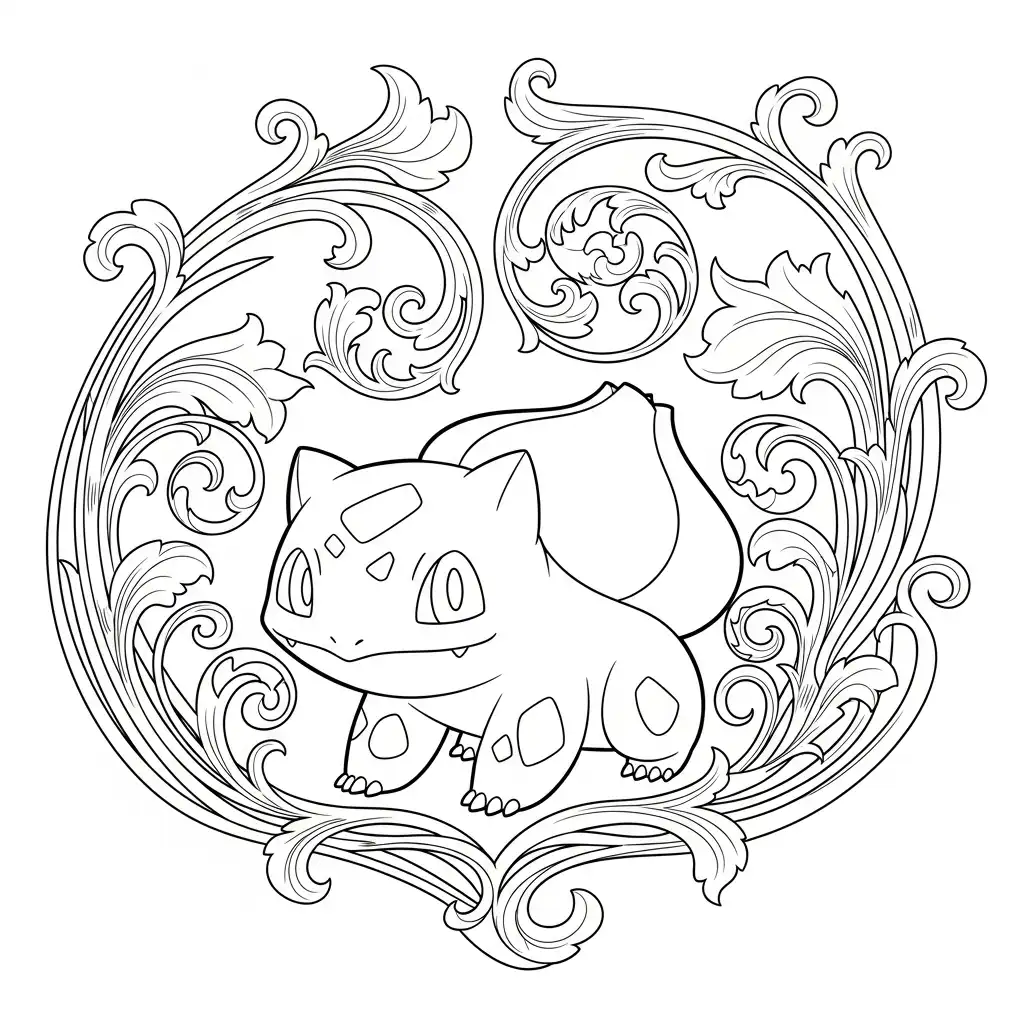 Bulbasaur para colorear para niño