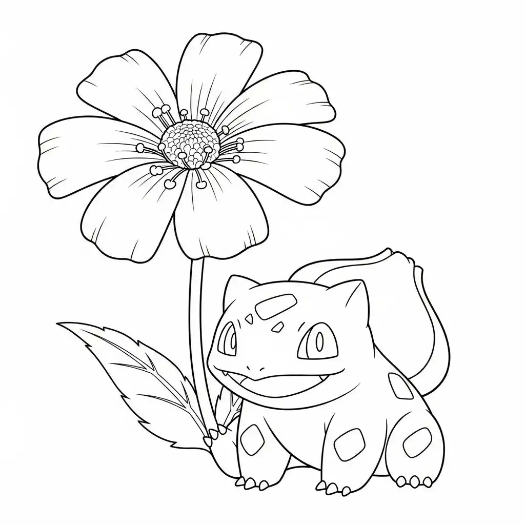 Bulbasaur para colorear gratis 1