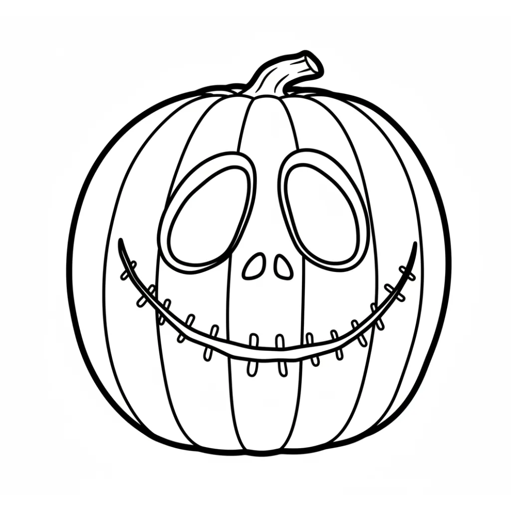 Calabaza 17 para colorear para imprimir gratis pdf