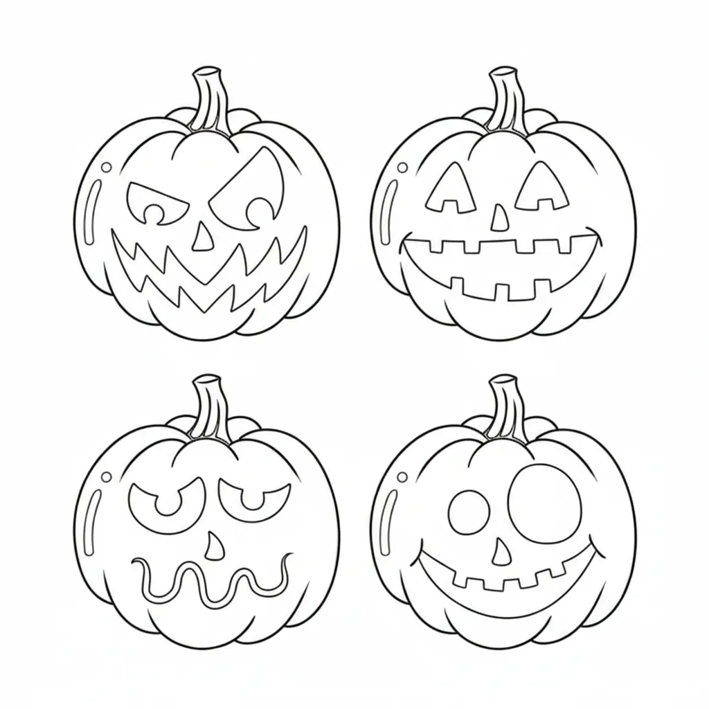 Calabaza 2 para colorear para imprimir pdf gratis