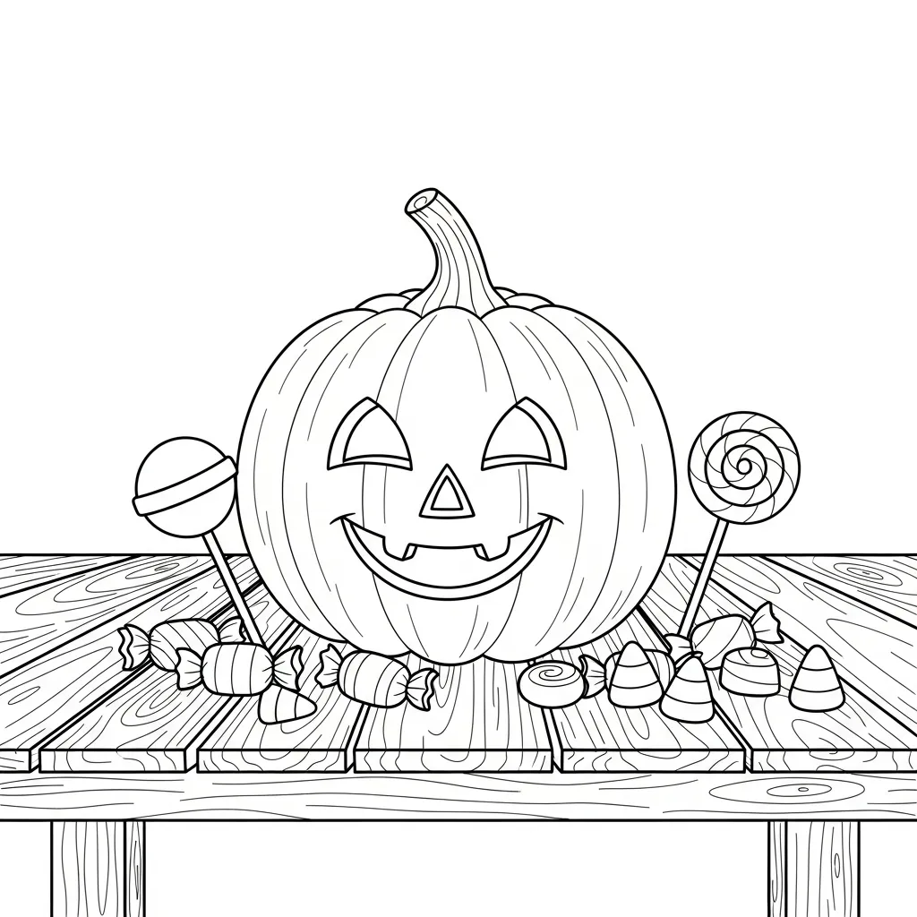 Calabaza en Halloween 10 para colorear para imprimir pdf