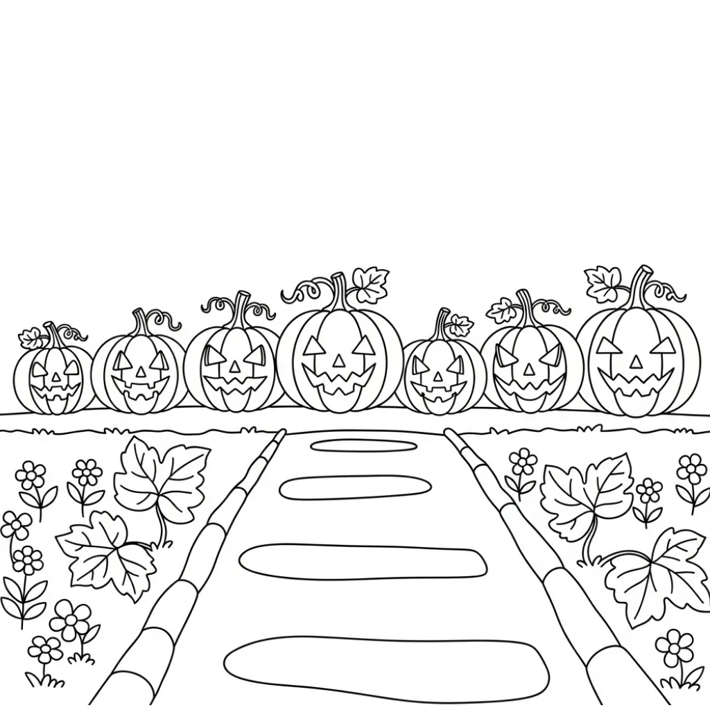 Calabaza en Halloween 14 para colorear para niño para imprimir gratis