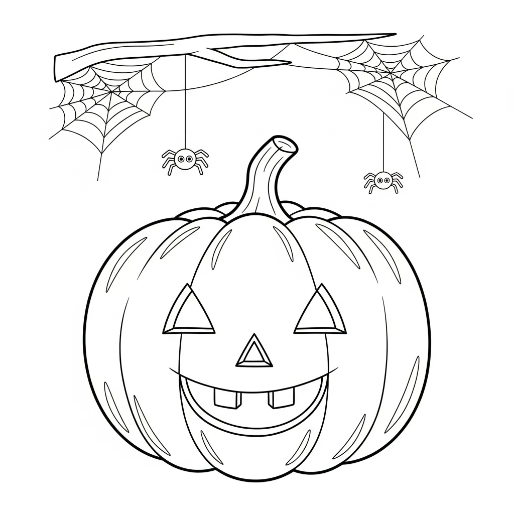 Calabaza en Halloween 15 para colorear y aprendizaje