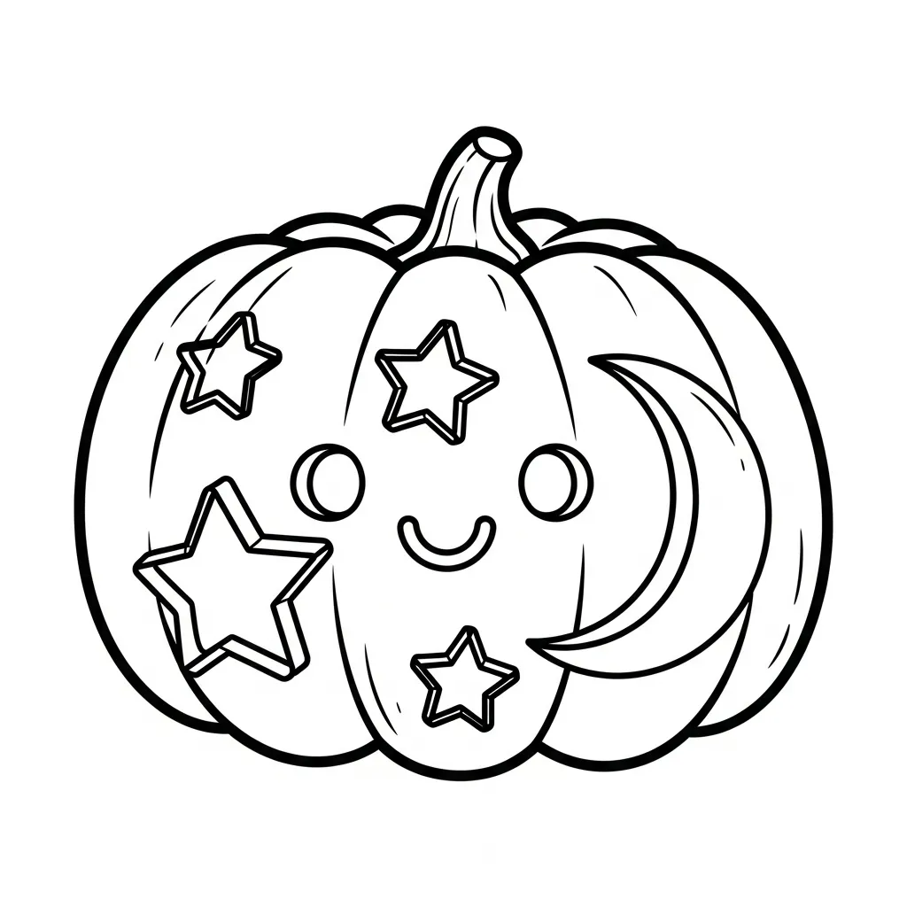 Calabaza en Halloween 2 para colorear para imprimir gratis