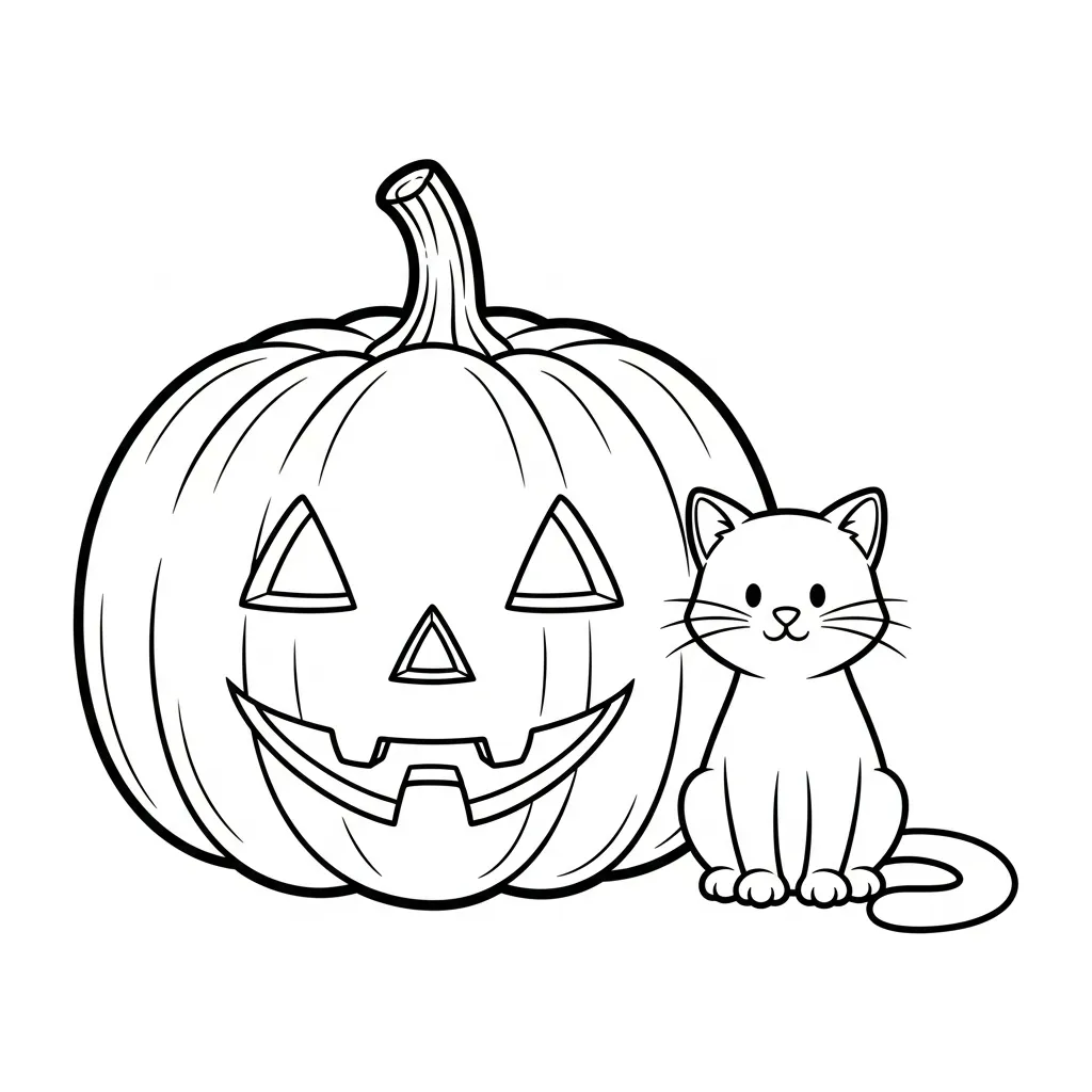 Calabaza en Halloween 6 para colorear para imprimir pdf gratis