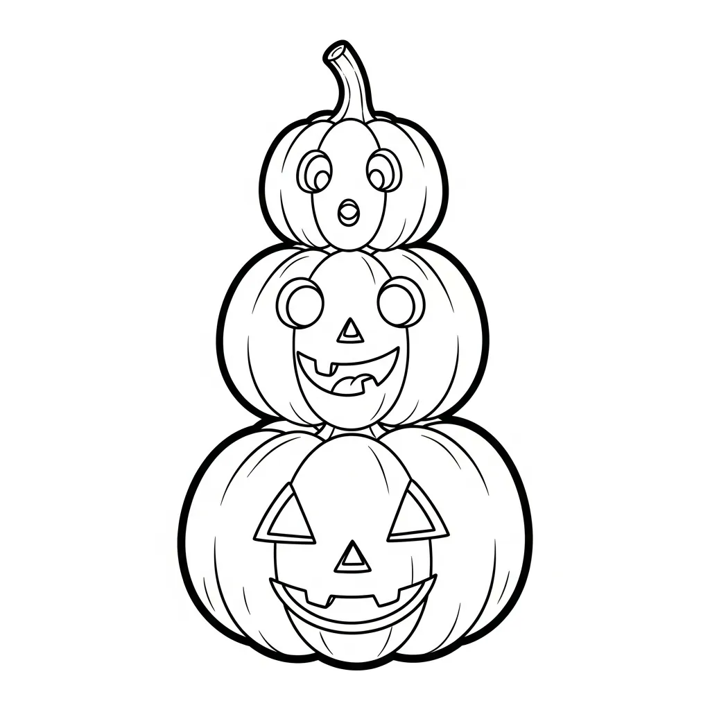 imprimir Calabaza en Halloween 8 para colorear