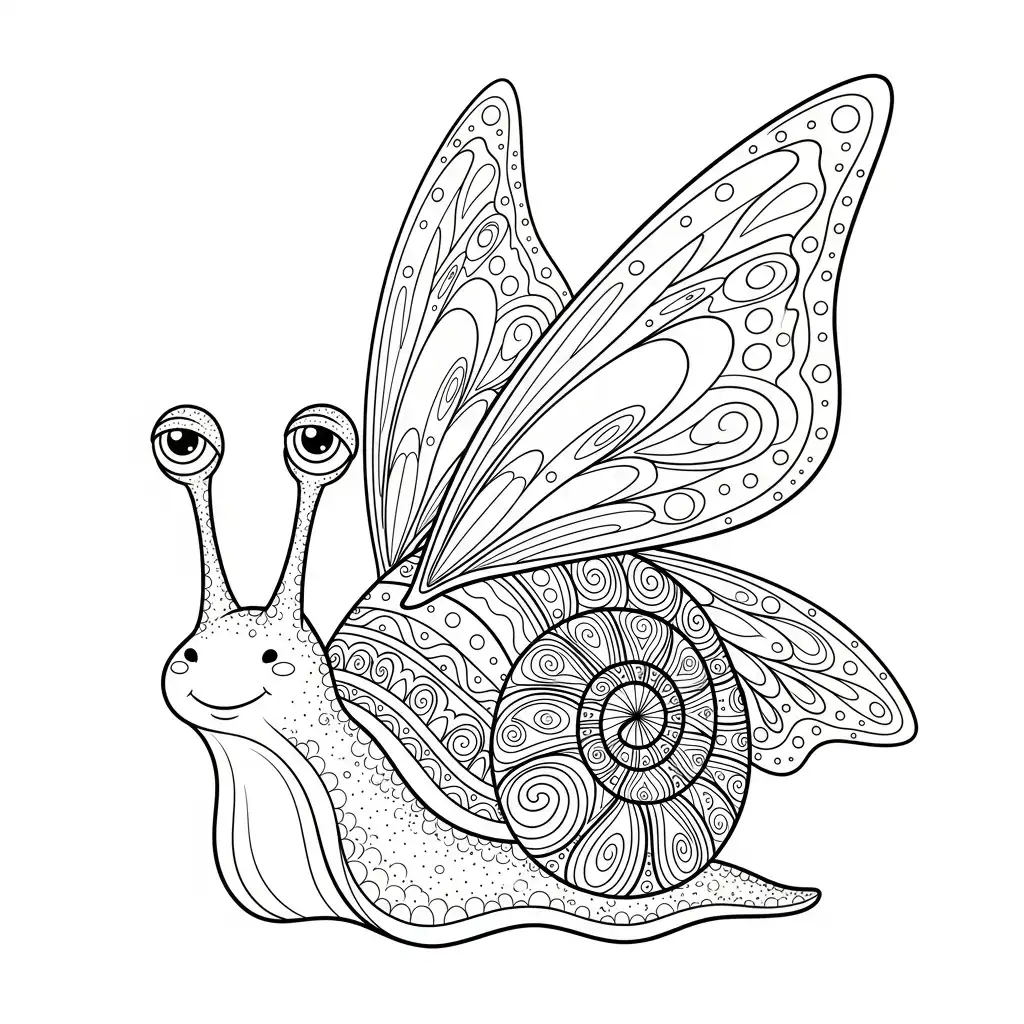 Caracol para colorear para imprimir 1