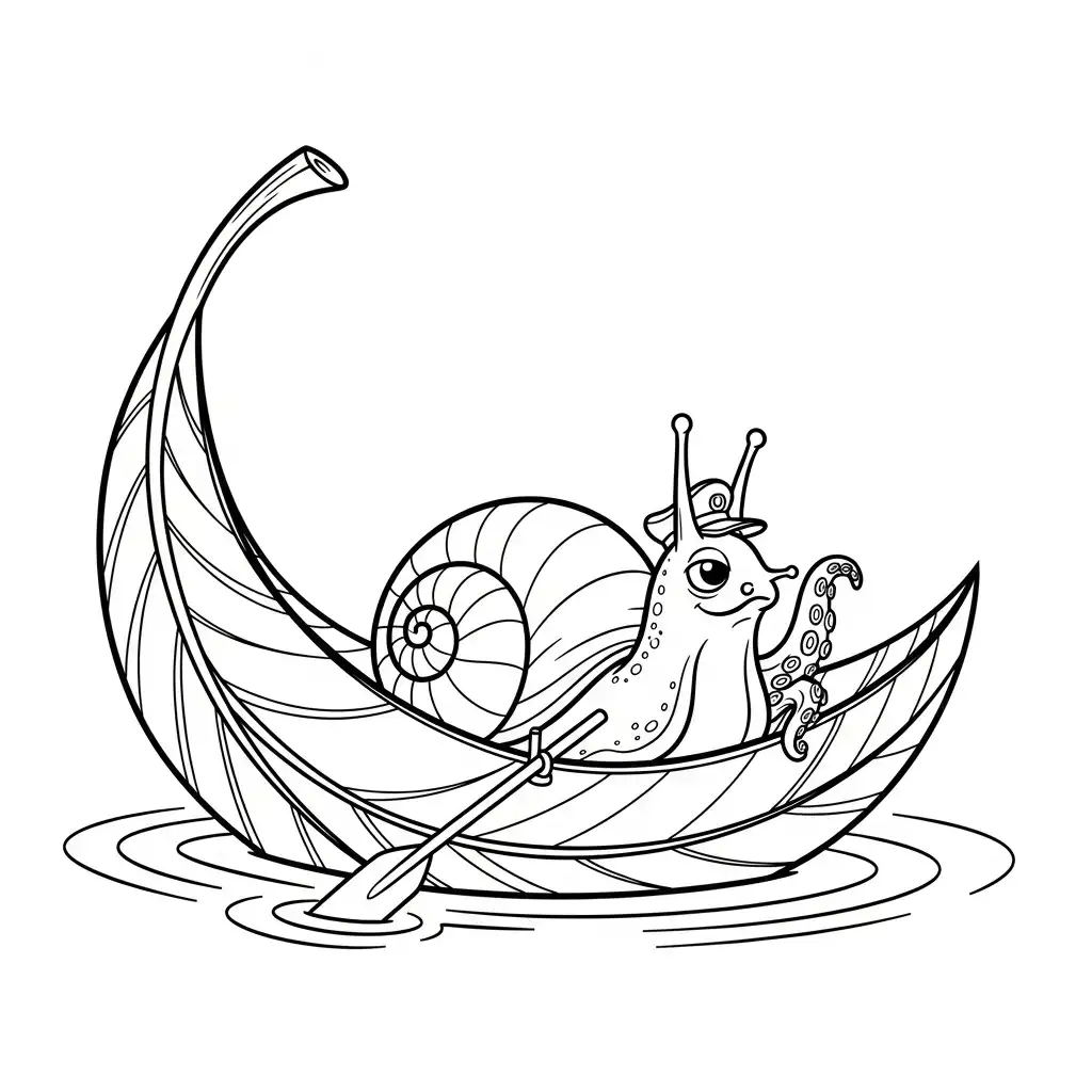 Caracol para colorear para niño de para imprimir