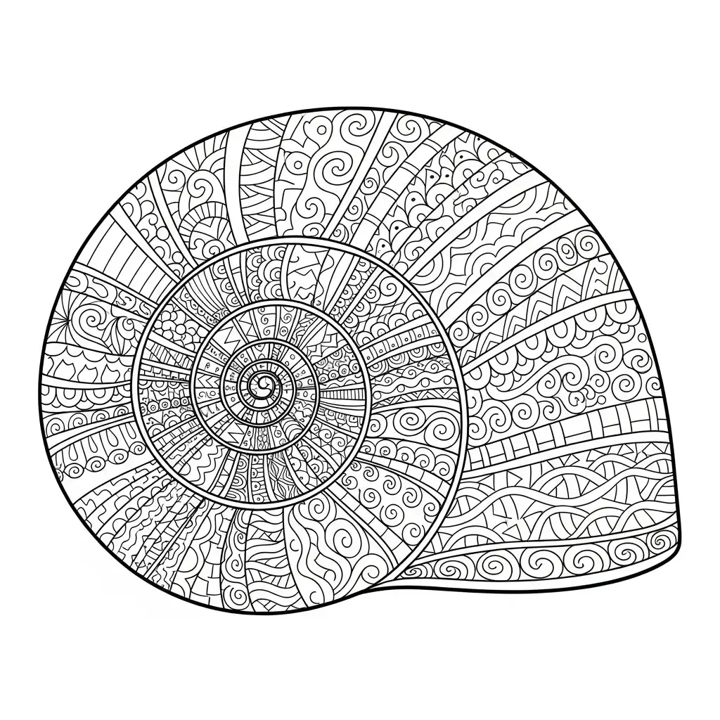 Caracol para colorear para imprimir para niño de 10 años